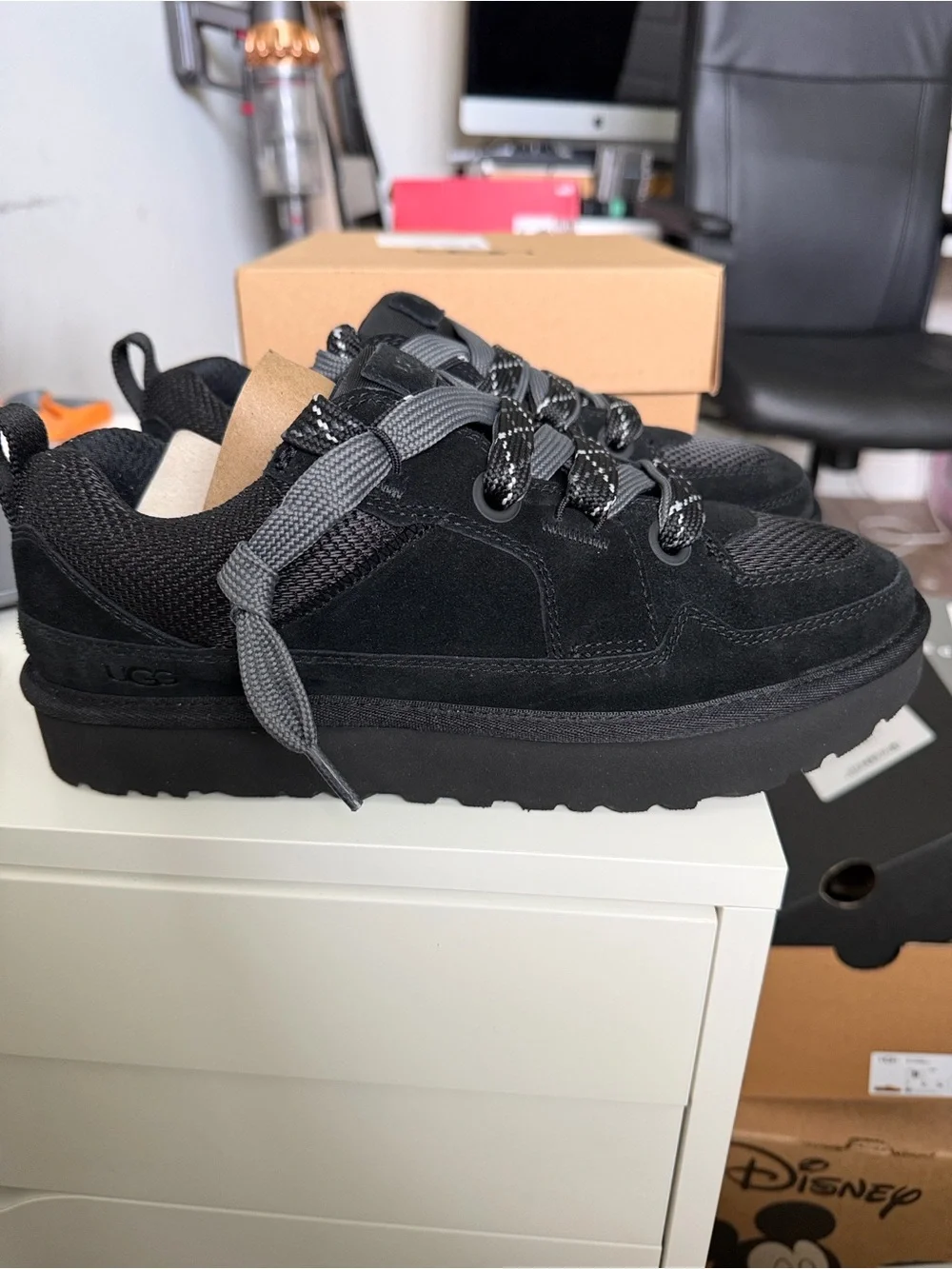 UGG Women’s Black Lace-Up Sneakers